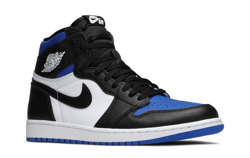 Кроссовки Nike Air Jordan 1 Retro High OG белые с черным и синим