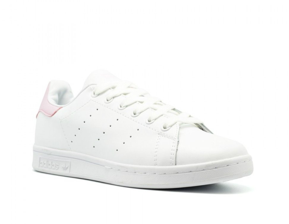 Кроссовки Adidas Stan Smith White/Rose белые, розовые