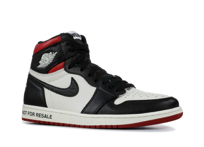 Кроссовки Nike Air Jordan 1 Retro High 'Not For Resale' черные c белым и красным