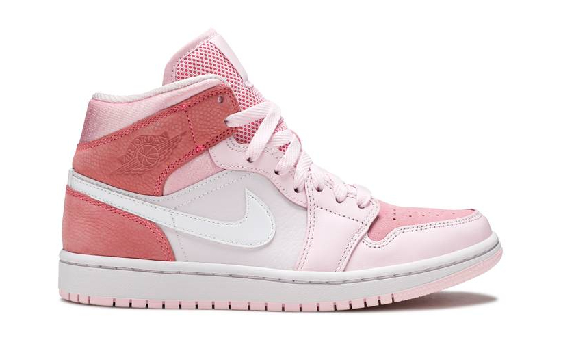 Кроссовки Nike Air Jordan 1 Mid Digital Pink розовые