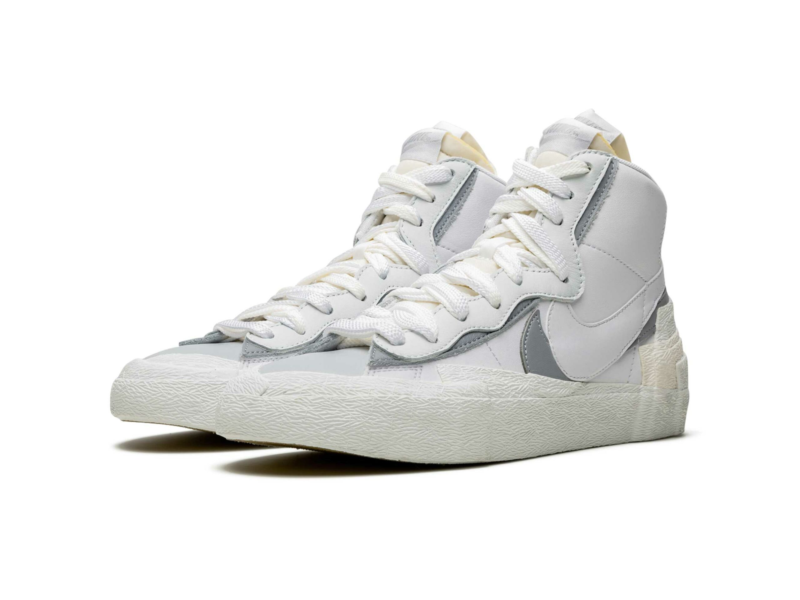 Кроссовки Nike Blazer Mid x Sacai White/Grey