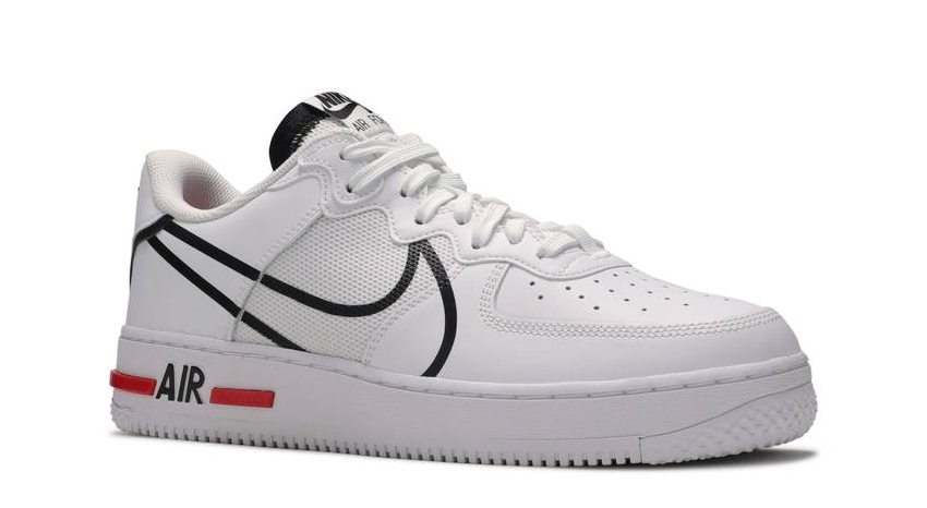 Кроссовки Nike Air Force 1 React D/MS/X белые с черным