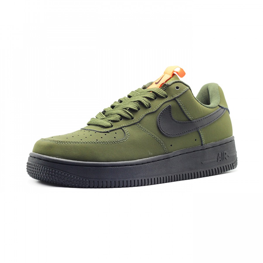 Кроссовки Nike Air Force 1 '07 TXT Medium Olive зеленые с черным