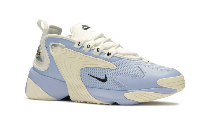 Кроссовки Nike Zoom K2 Aluminum белые с голубым
