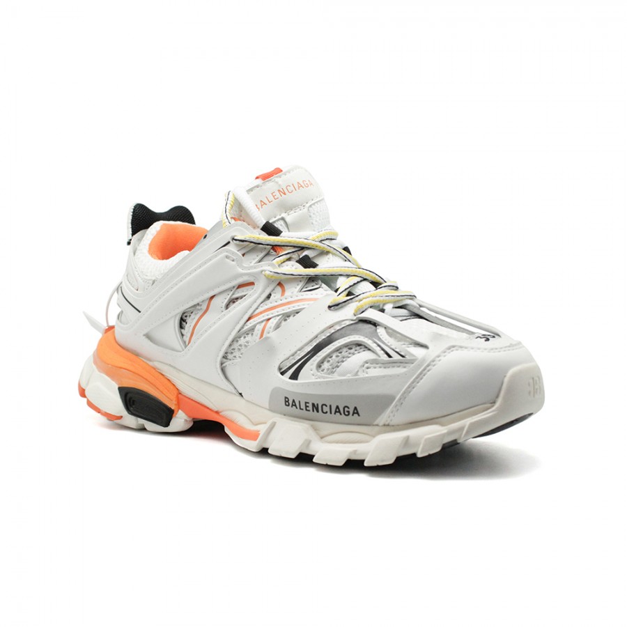 Кроссовки Balenciaga Track Trainer белые с оранжевым