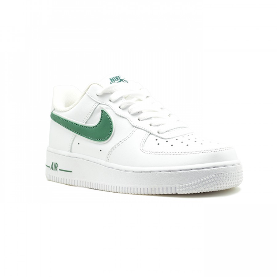 Кроссовки Nike Air Force AF-1 белые с зеленым
