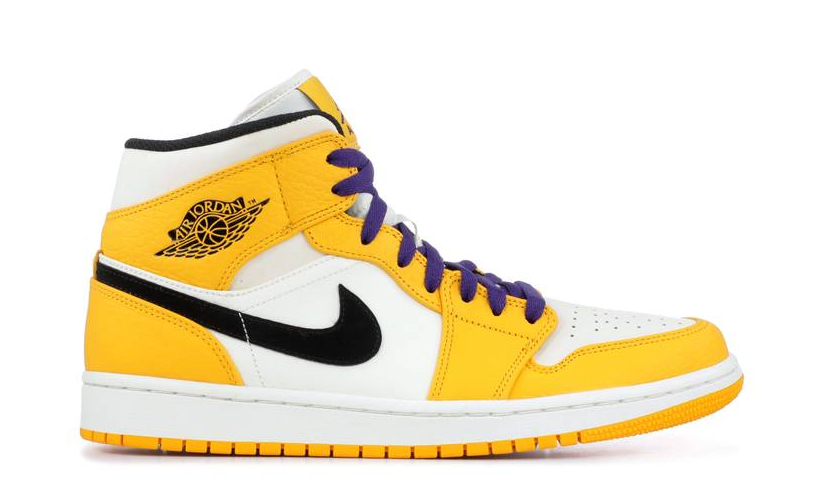 jordan one mid lakers