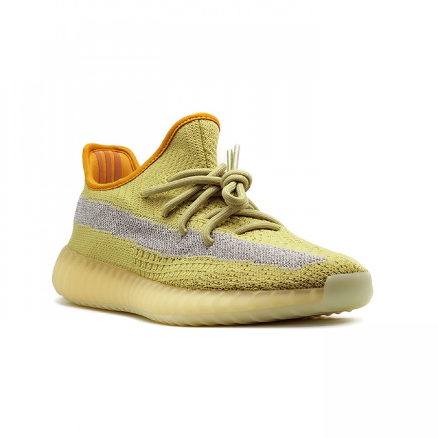 Кроссовки Adidas Yeezy Boost 350 v2 MARSH желтые с зеленым