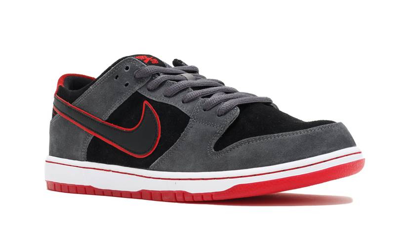 Кроссовки Nike SB Dunk Low Ishod Wair серые с черным и красным