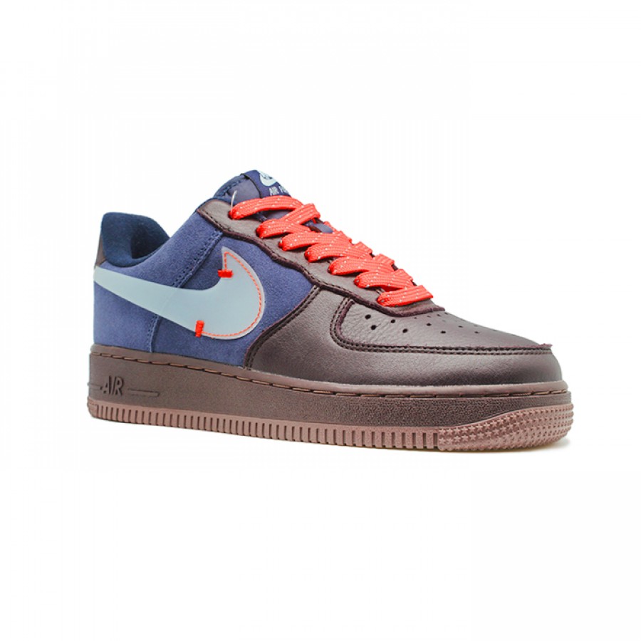 Кроссовки Nike Air Force 1 PRM синие с коричневым