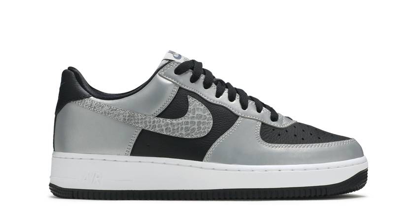 Кроссовки Nike Air Force 1 Low Silver Snake черные с серым