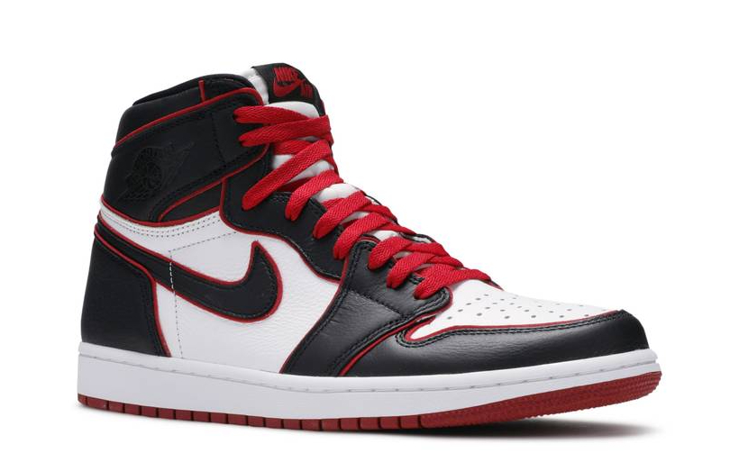 Кроссовки Nike Air Jordan 1 Retro High OG Bloodline черные с белым и красным