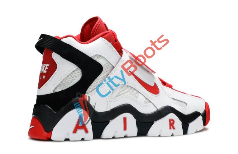 nike air barrage mid red and black