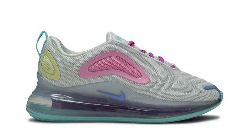 КРОССОВКИ NIKE AIR MAX 720 белые с розовым и синим