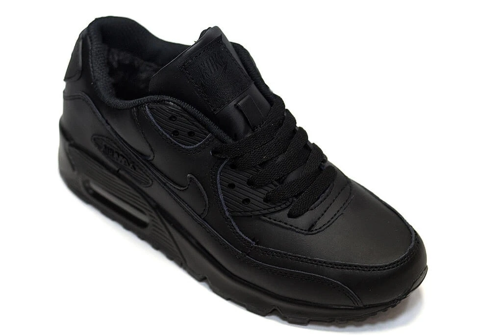 Кроссовки Nike Air Max 90 Black с мехом