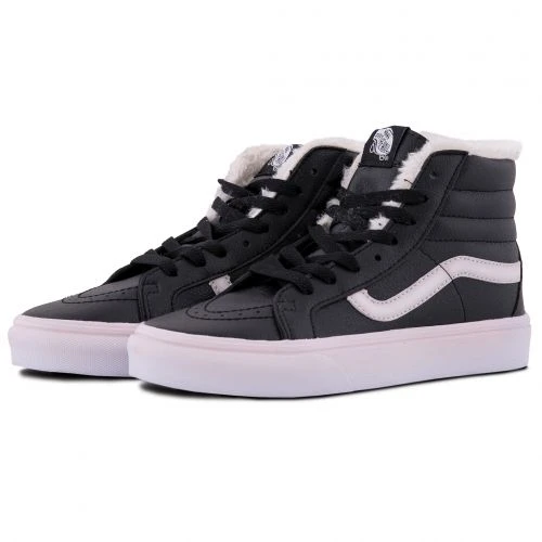 VANS SK8-HI FUR С МЕХОМ черно-белые