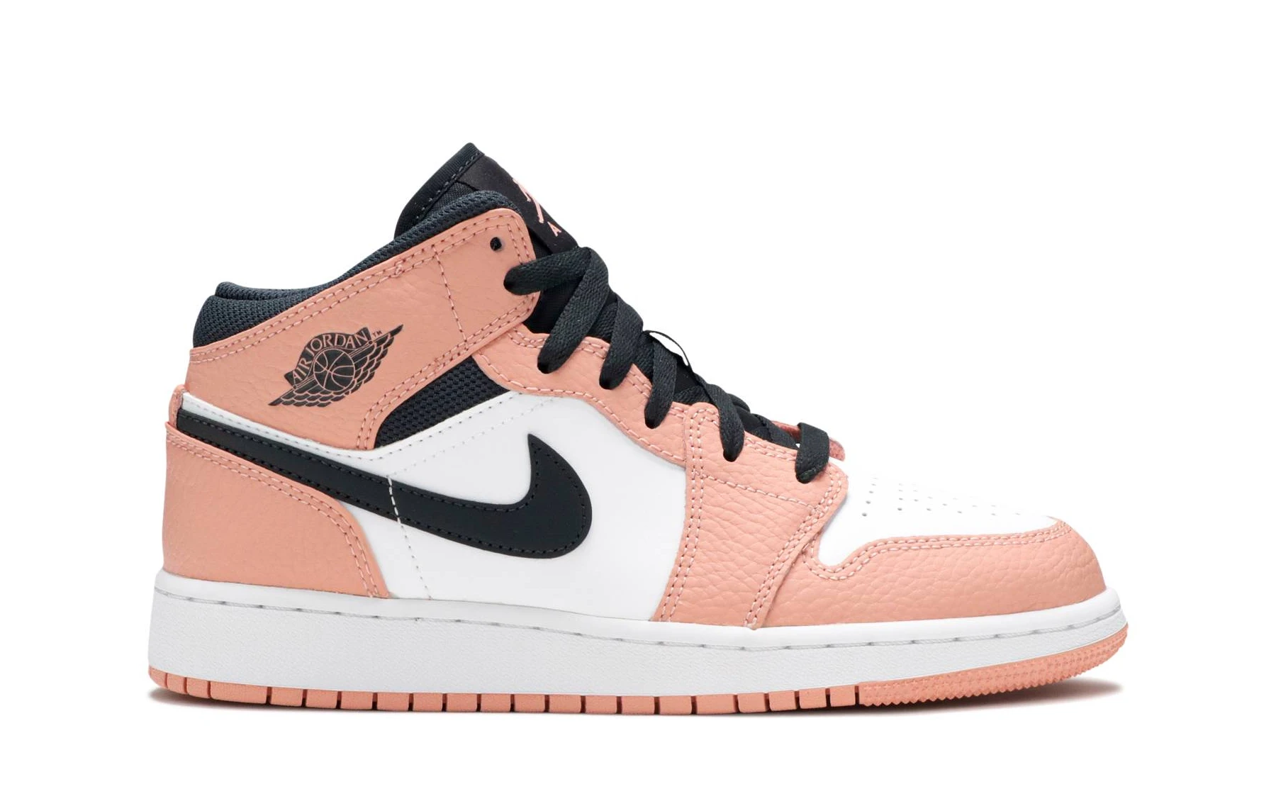 Кроссовки Nike Air Jordan 1 High Pink Quartz розовые с белым и черным