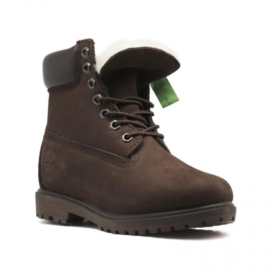 Ботинки Timberland 10061 Brown с мехом 